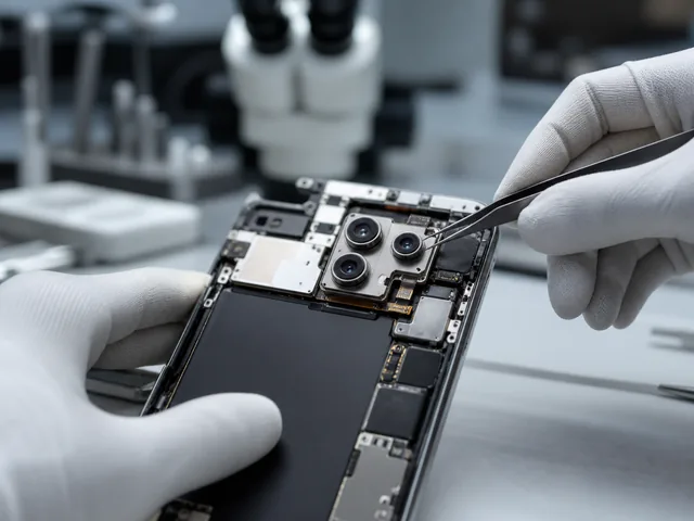 Inspection du module caméra d’un smartphone
